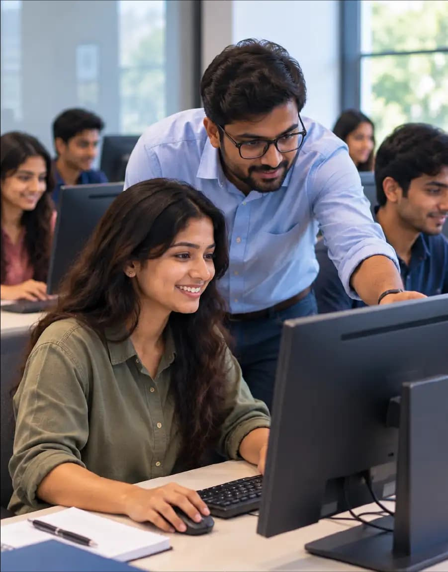 Hands-on ERP software training classroom